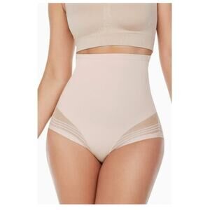 Brand New Curveez Women's Size XL Blush Pink High Waist Brief Flawless Underwear